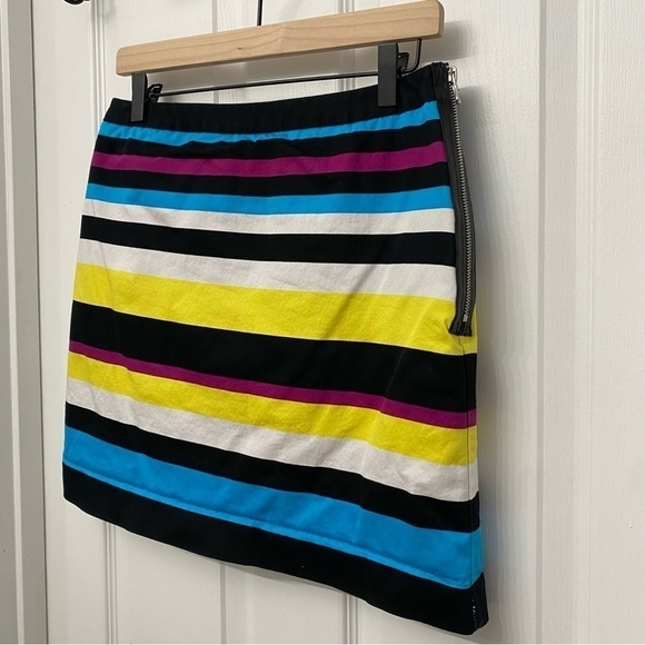 Worthington Striped Pencil Skirt Multicolor Size 6 Side Zip - Picture 4 of 13